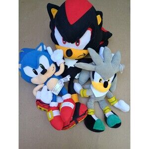 Sonic The Hedgehog Plush 1 Large 2 Medium Shadow Silver Sonic
